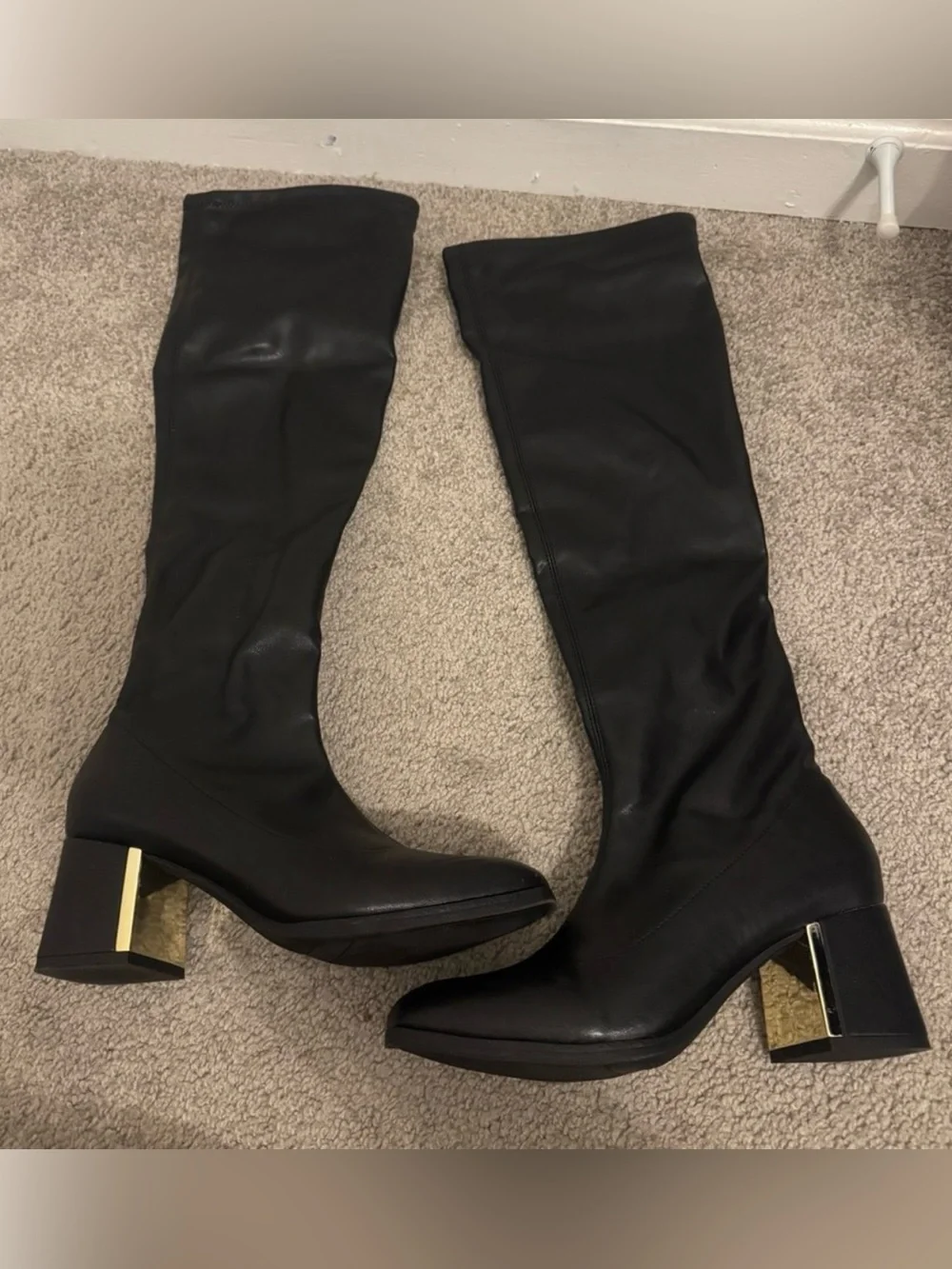 Alfani Black Nanda Square Toe Block Heel Boots